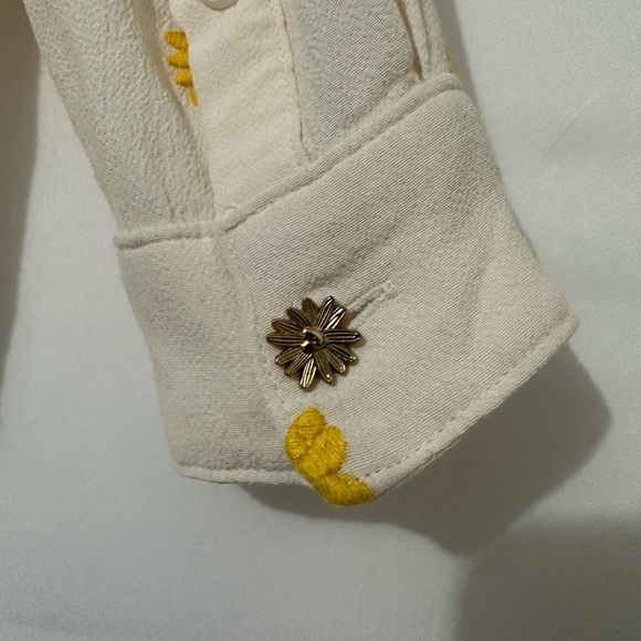 Fabienne Chapot  Lily Embroidered Off White/sunflower blouse - Picture 15 of 16